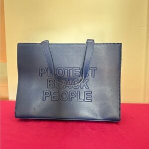 CISE “Protect Black People” Blue Statement Tote Bag